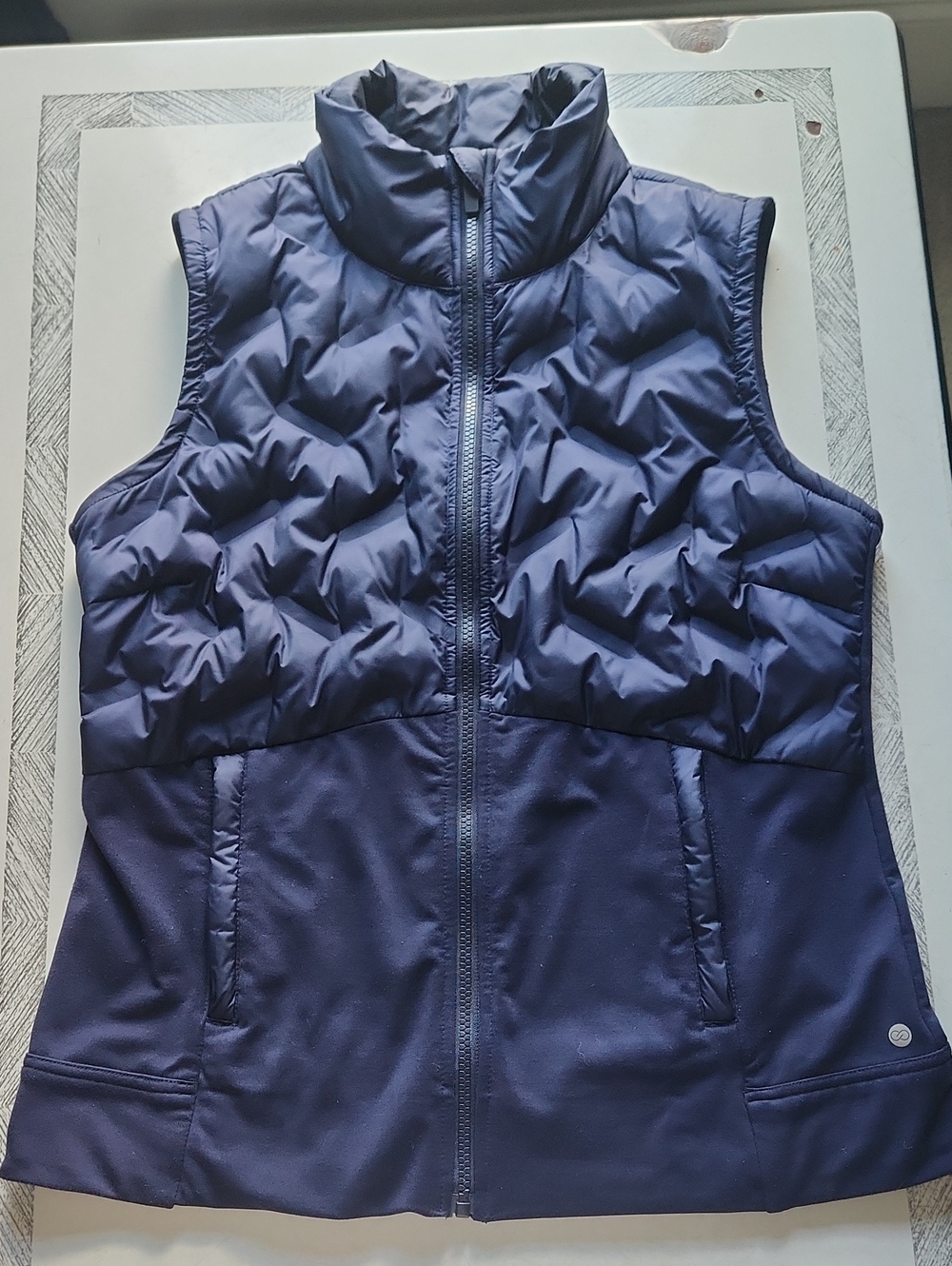 Calia Dash Quilted Navy Hybrid Vest